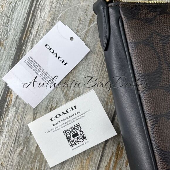 Authentic Coach Ellie File Bag In Signature Canvas Crossbody Purse - Picture 4 of 6